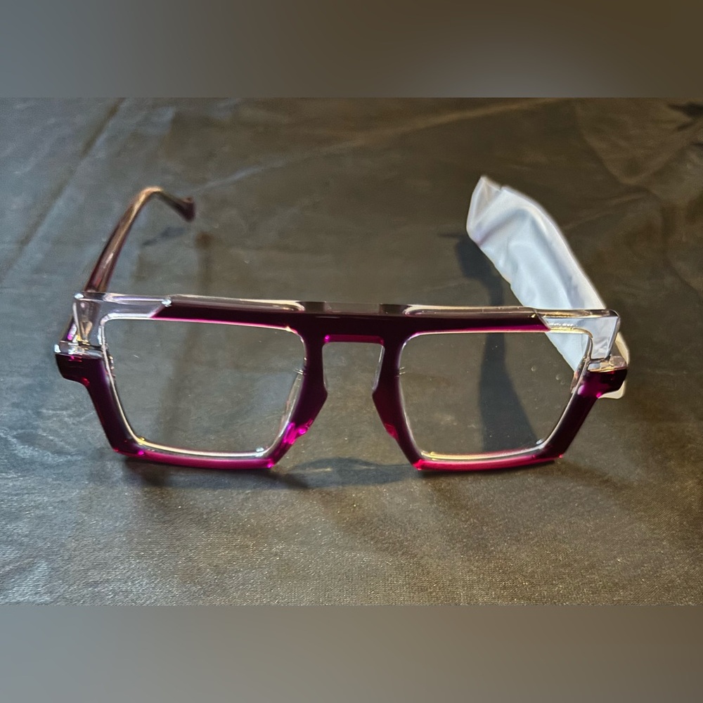 Purple Clear Retro Aviator Specks